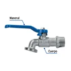 Llave de esfera de latón 1/2', 115 g, s/adaptador, FOSET 2