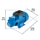 Bomba periférica 1/2HP, altura máx 30m, uso agrícola, FOSET 3