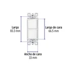 Interruptor dúplex, 1 sencillo y 1 de 3 vías, línea Classic 3