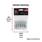Bolsa con 6 taquetes arpón 3/8' x 2-1/4', FIERO 5