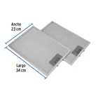 Juego de 2 filtros de aluminio para campana CAME-50 3