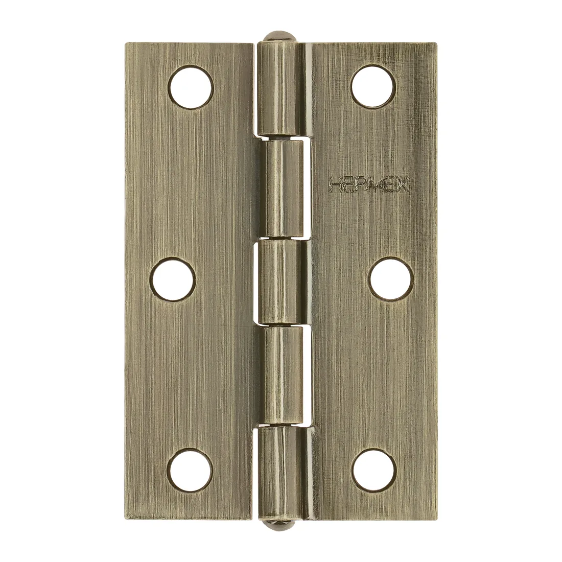 Bisagra rectangular 2-1/2 x 1-5/8', latón antiguo, HERMEX