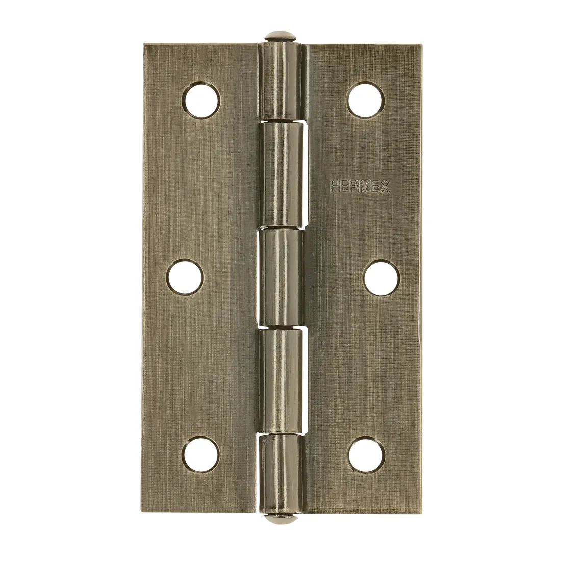 Bisagra rectangular 3-1/2 x 2-1/8', latón antiguo, HERMEX
