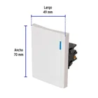 Interruptor de 3 vías, 3 módulos, línea Española, blanco 2