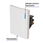 Interruptor de 3 vías, 3 módulos, línea Española, blanco 3