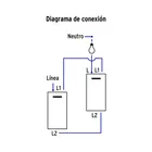 Interruptor de 3 vías, 3 módulos, línea Española, blanco 4