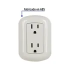 Contacto de sobreponer dúplex 2 polos+ tierra, ABS, VOLTECK 2