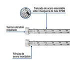 Manguera para boiler, acero inox. 3/4'H x 3/4'H, 100 cm 2