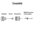 Juego de 4 brocasierras acero al carbono y 1 mandril, PRETUL 3