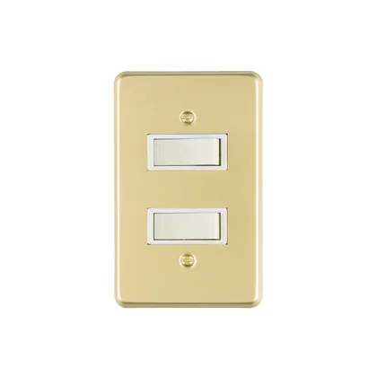 Placa armada 2 interruptores sencillos, línea Económica