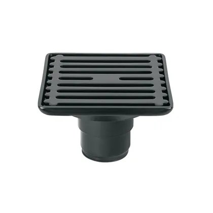 Resumidero cuadrado 4' x 4', acero inoxidable, negro, AQUA