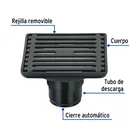 Resumidero cuadrado 4' x 4', acero inoxidable, negro, AQUA 2