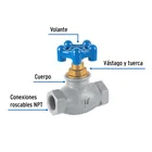 Válvula globo de hierro para gas LP,3/4', FOSET 2