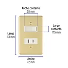 Placa armada contacto e interruptor, línea Económica 3