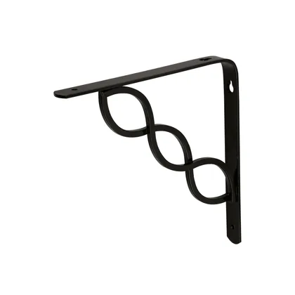 Ménsula reforzada negra 8 x 8', diseño trenza, FIERO