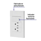 Placa armada 1 interruptor, 2 contactos,1mod,Española,blanco 2
