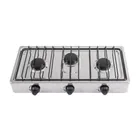 Parrilla de gas de sobreponer 3 quemadores, inox, FOSET 1