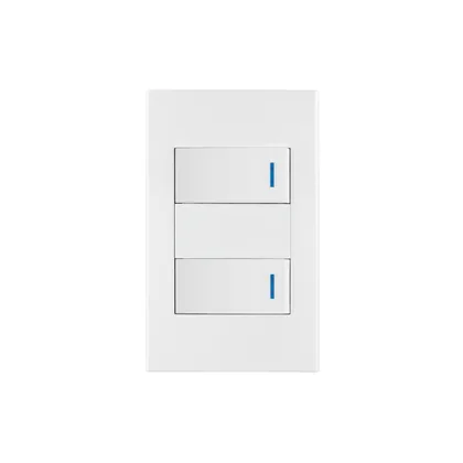 Placa armada 2 interruptores, 1 módulo, Española, blanco