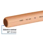 Tubo flexible de cobre 1/2', rollo de 15m, 3.7kg, FOSET 2