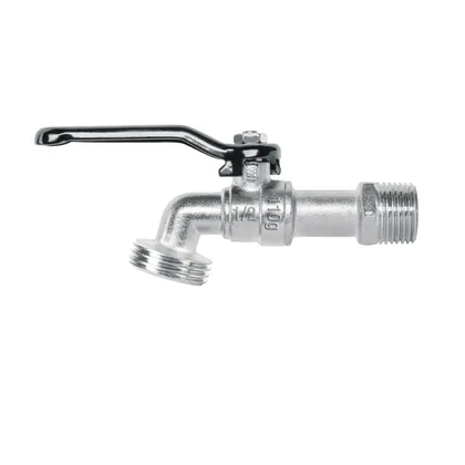 Llave de esfera de zinc 1/2', 110 g, s/adaptador, BASIC