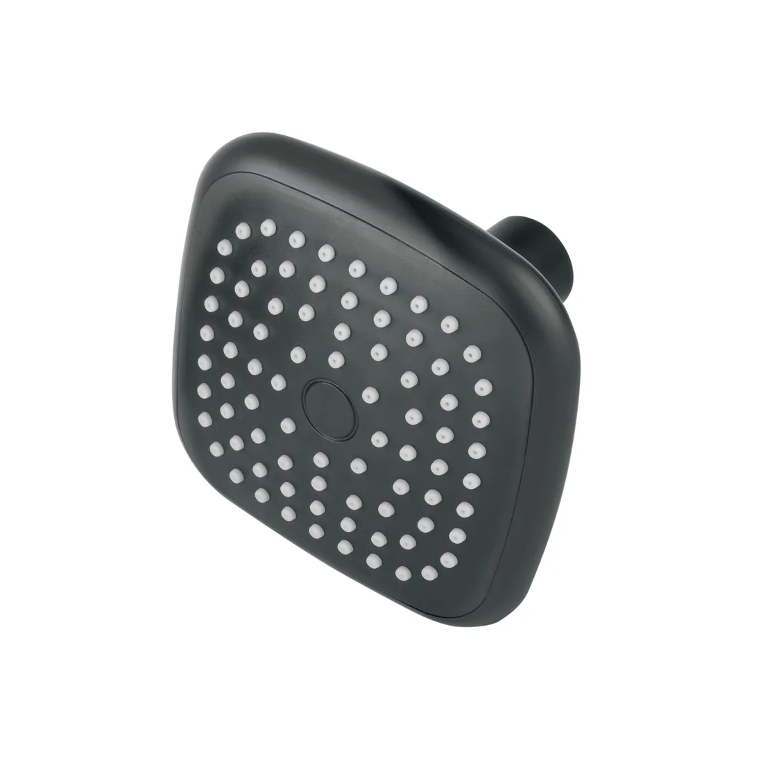 Regadera cuadrada de ABS 3-3/4' sin brazo, negro, BASIC
