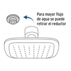 Regadera cuadrada de ABS 3-3/4' sin brazo, negro, BASIC 4