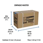 Regadera cuadrada de ABS 3-3/4' sin brazo, negro, BASIC 10