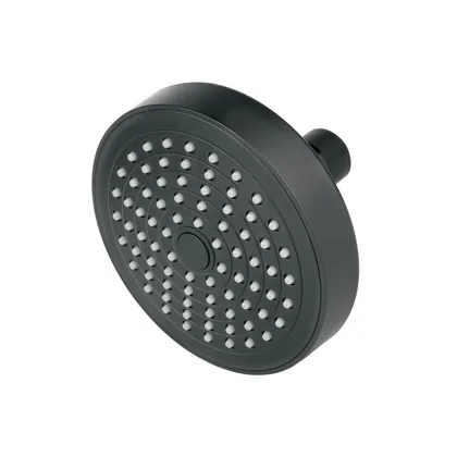 Regadera redonda de ABS 4-1/4' sin brazo, negro, BASIC