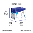 Metro de cable UTP CAT6, Bobina de 305m, azul, VOLTECK 5