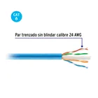 Metro de cable UTP CAT6, Bobina de 100m, azul, VOLTECK 3