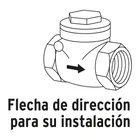Válvula check horizontal de latón, 1', FOSET 3