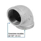 Codo 90° acero galvanizado de 1-1/2', FOSET 2