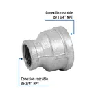 Reducción campana acero galvanizado 1-1/4' x 3/4', FOSET 2
