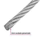 Metro de cable rígido 3/16' de acero 7x7 hilos, 300 m, FIERO 2