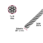 Metro de cable flexible 1/8' de acero 7x19 hilos, 300 m 3
