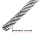 Metro de cable flexible 1/4' de acero 7x19 hilos, 300 m 2