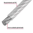 Metro de cable rígido 3/32' acero 7x7 recubierto PVC, 300 m 2