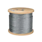 Metro de cable rígido 1/4' acero 7x7 recubierto PVC, 300 m 1