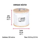 Metro cable flexible 3/32' acero 7x19 recubierto PVC, 300 m 4