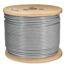 Metro cable flexible 1/4' acero 7x19 recubierto PVC, 300 m 1