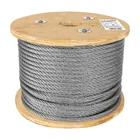 Metro de cable rígido 3/8' de acero 7x7 hilos, 75 m, FIERO 1