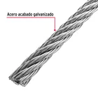 Metro de cable flexible 5/16' de acero 7x19 hilos, 75 m 2