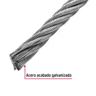 Metro de cable flexible 3/8' de acero 7x19 hilos, 75 m 3