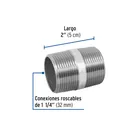 Niple de acero galvanizado 1-1/4 x 2', FOSET 2