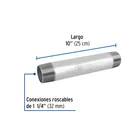 Niple de acero galvanizado 1-1/4 x 10', FOSET 2