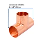 Tee sencilla de cobre 1-1/2', FOSET 2