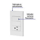 Placa armada 1 interruptor,1 contacto,1mod, Española, blanco 2