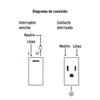 Placa armada 1 interruptor,1 contacto,1mod, Española, blanco 4