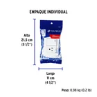 Placa armada 1 interruptor,1contacto,1.5mod,Española, blanco 6