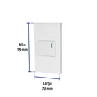 Placa armada 1 interruptor, 1.5 módulos, Española, blanco 3